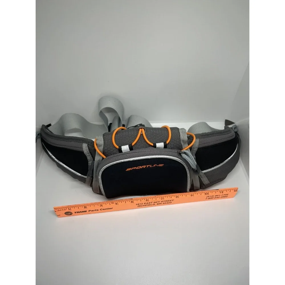 Sportline Trail Tracker Fanny Pack Hydration‎ Hip Waist Adjustable Gray Black